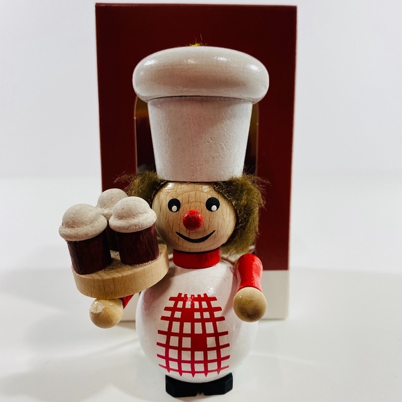 Steinbach Other - Steinbach Cup Cake Maker Wooden Christmas Ornament